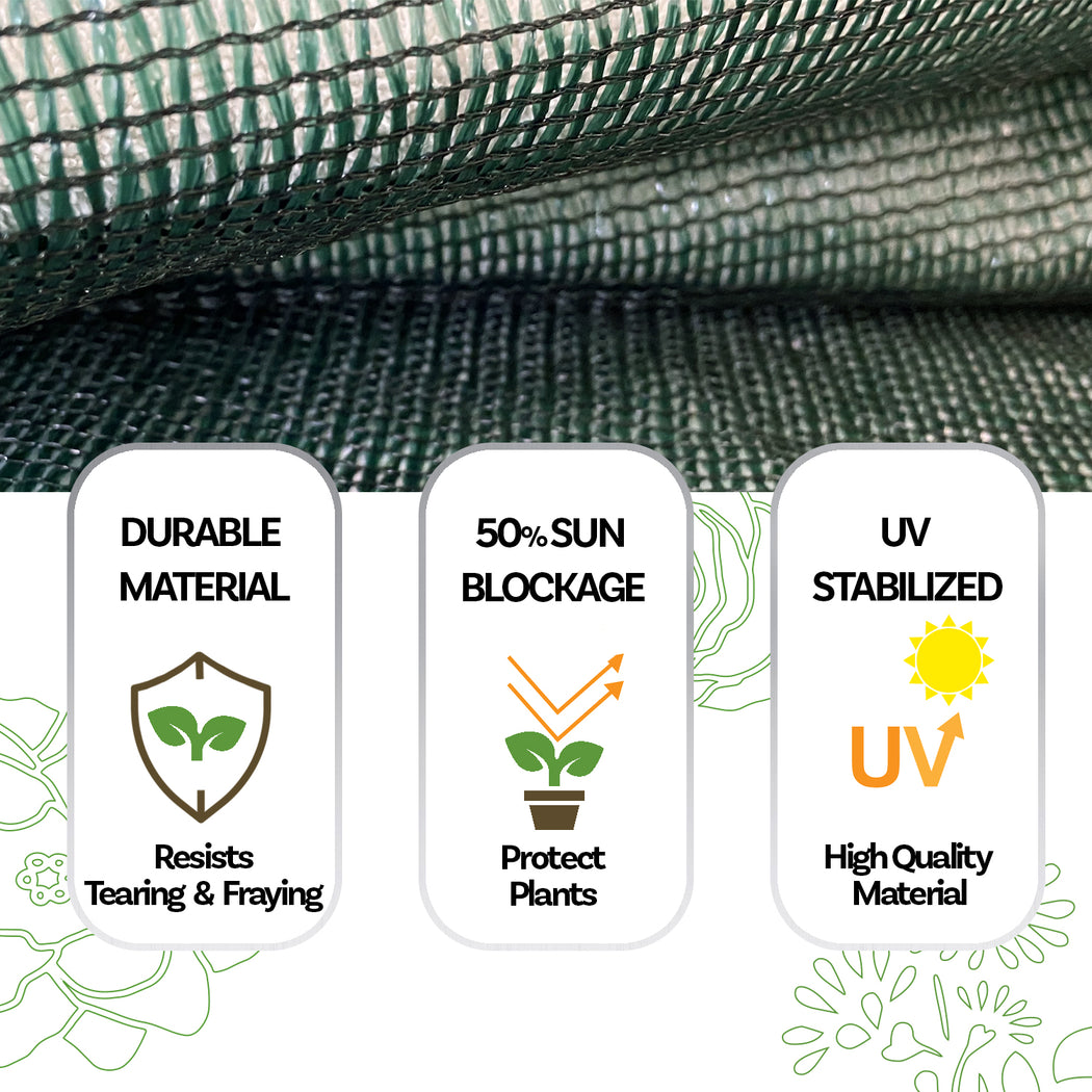 Custom Size 50% Sun Block Garden Netting Mesh - Green