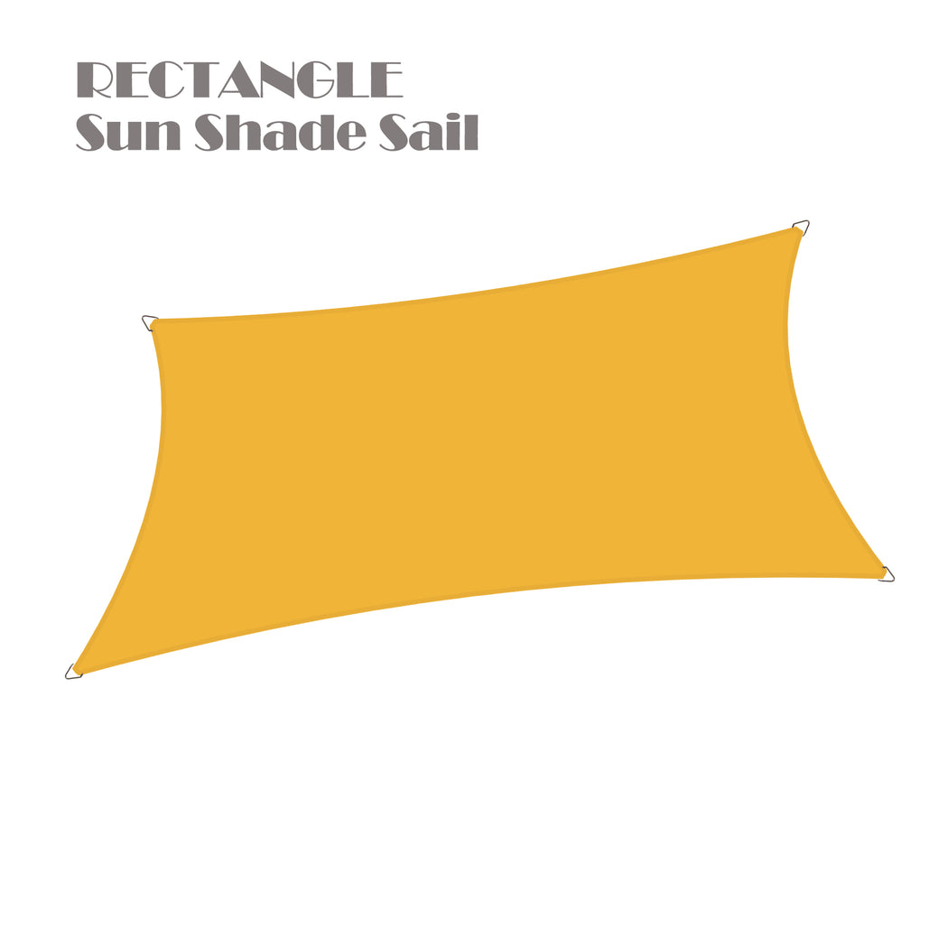 Custom Size (10ft x 13ft) Rectangular Waterproof Woven Sun Shade Sail - Vibrant Colors