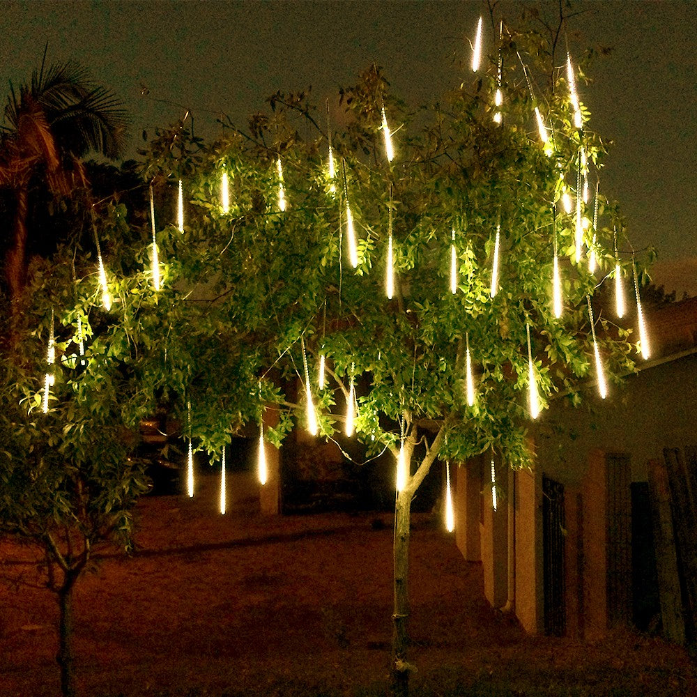 Warm White Meteor Rain Light Tubes SMD 3528 Chip 600 LED - 10ft Length (10) 18 Inch Light Tubes