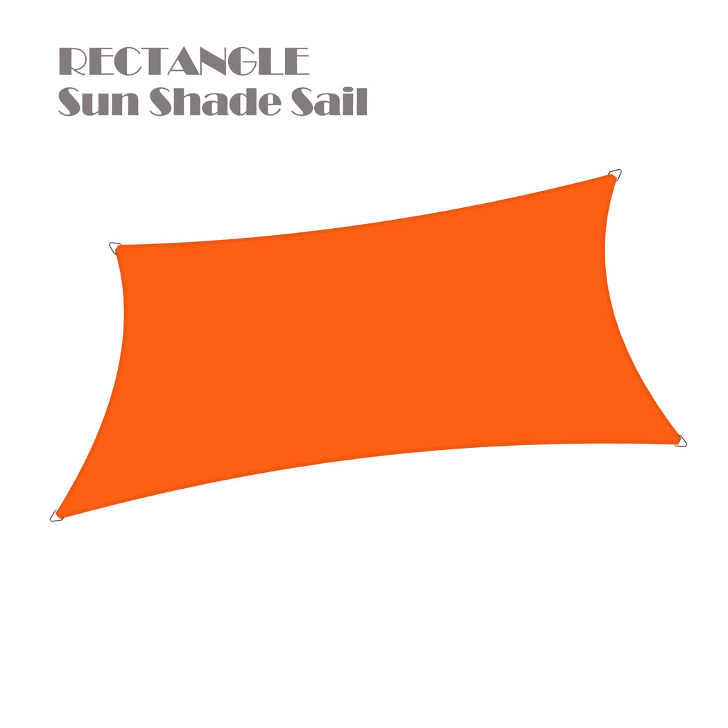 Custom Size (10ft x 13ft) Rectangular Waterproof Woven Sun Shade Sail - Vibrant Colors