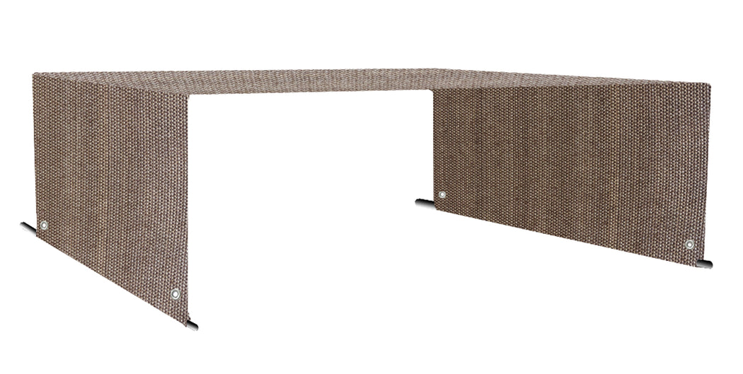 Pergola Shade Cover - HDPE Sun Shade Rod Pocket Panel for Pergola - Walnut (Pergola Not Included) *Rod Pockets on the Width (Length x Width)*
