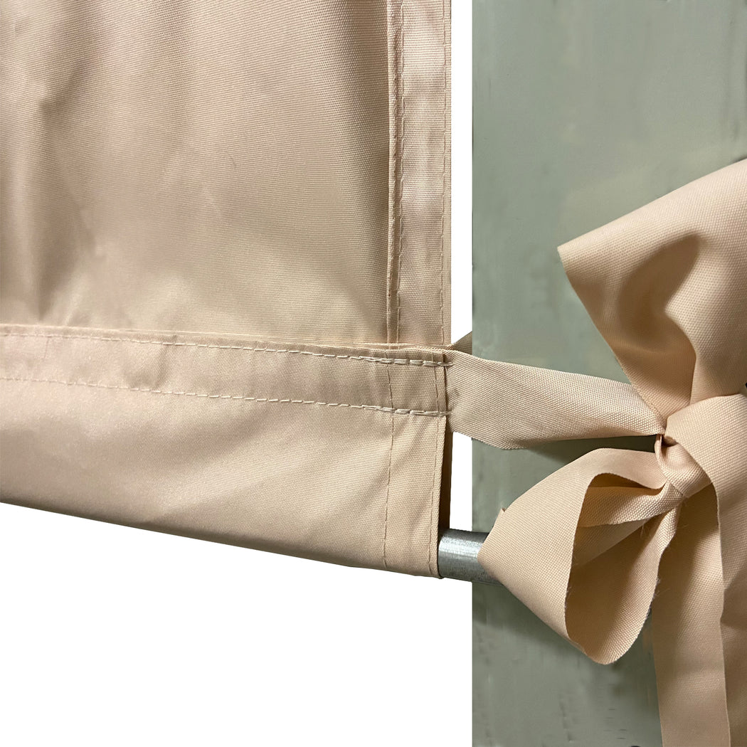 Custom Sizes Rod Pocket Waterproof Universal Replacement Shade Canopy Top Cover for Pergola - Beige (Pergola Not Included) *Rod Pockets on the Width (Length x Width)*