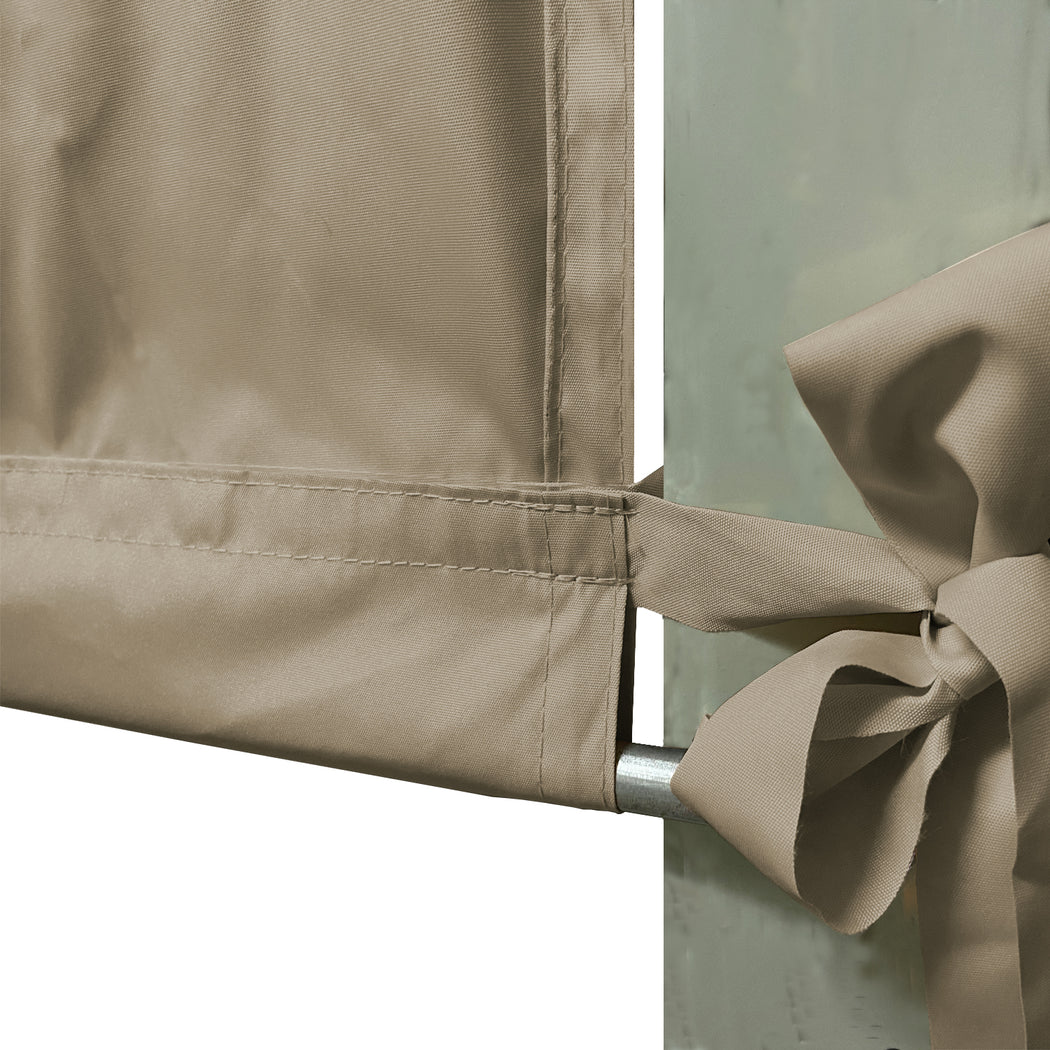 Custom Sizes Rod Pocket Waterproof Universal Replacement Shade Canopy Top Cover for Pergola - Muddy Water (Pergola Not Included) *Rod Pockets on the Width (Length x Width)*