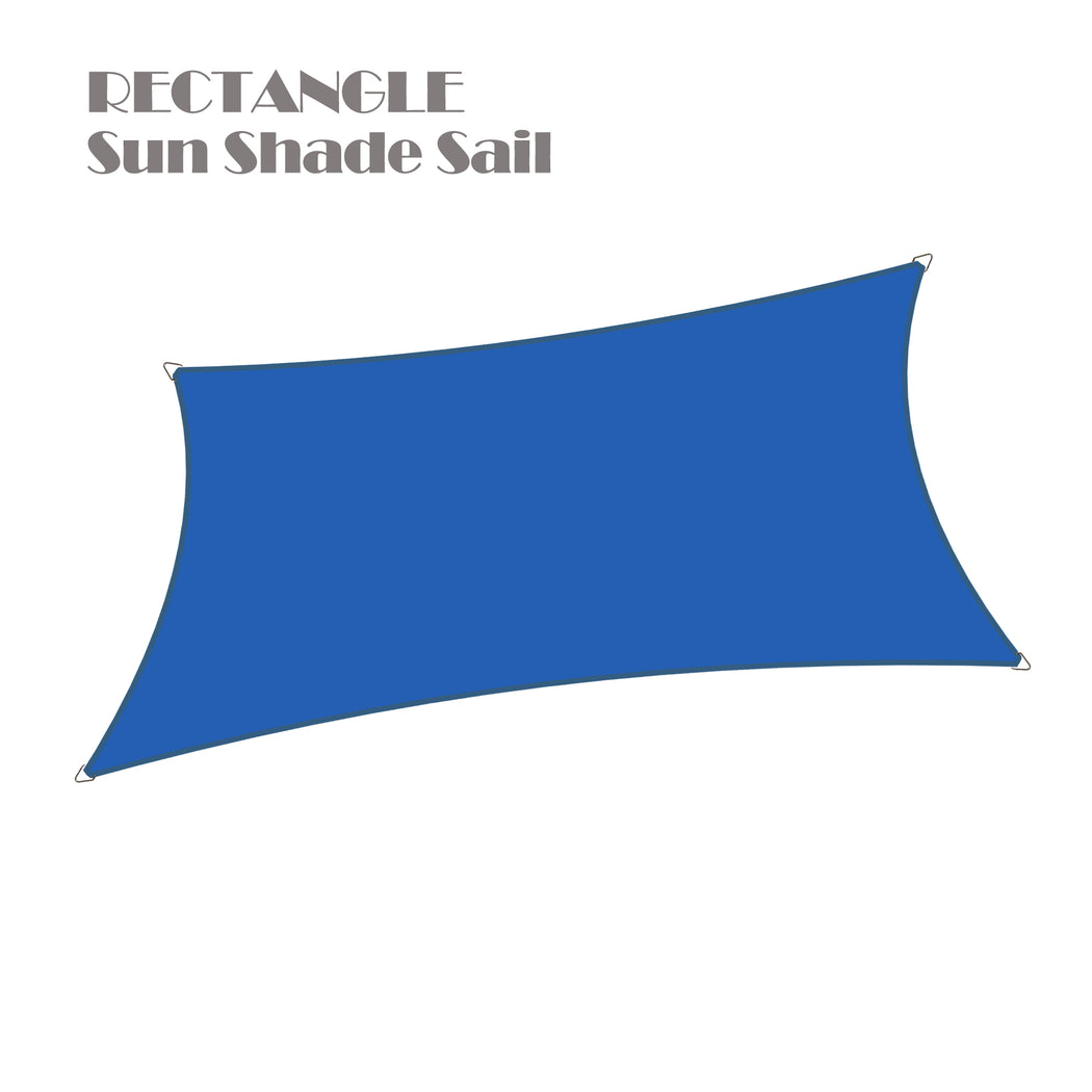Custom Size (10ft x 13ft) Rectangular Waterproof Woven Sun Shade Sail - Vibrant Colors