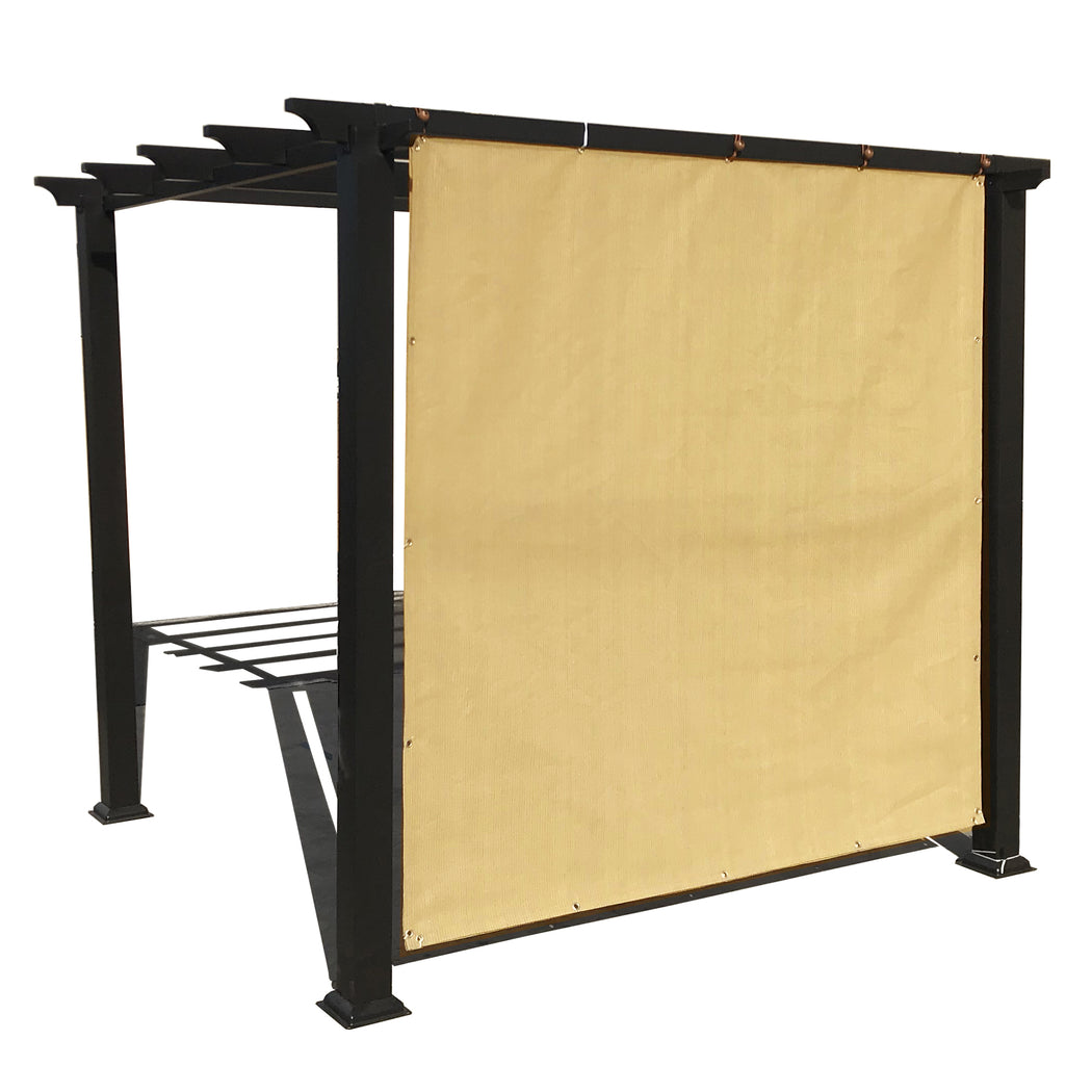 Custom Sized Sun Shade Privacy Panel (4 Sides Hemmed w/Grommets) - Sand