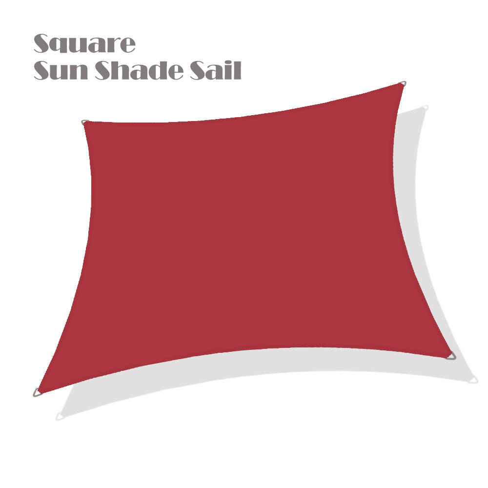 Custom Size (10ft x 10ft) Square Waterproof Woven Sun Shade Sail - Vibrant Colors