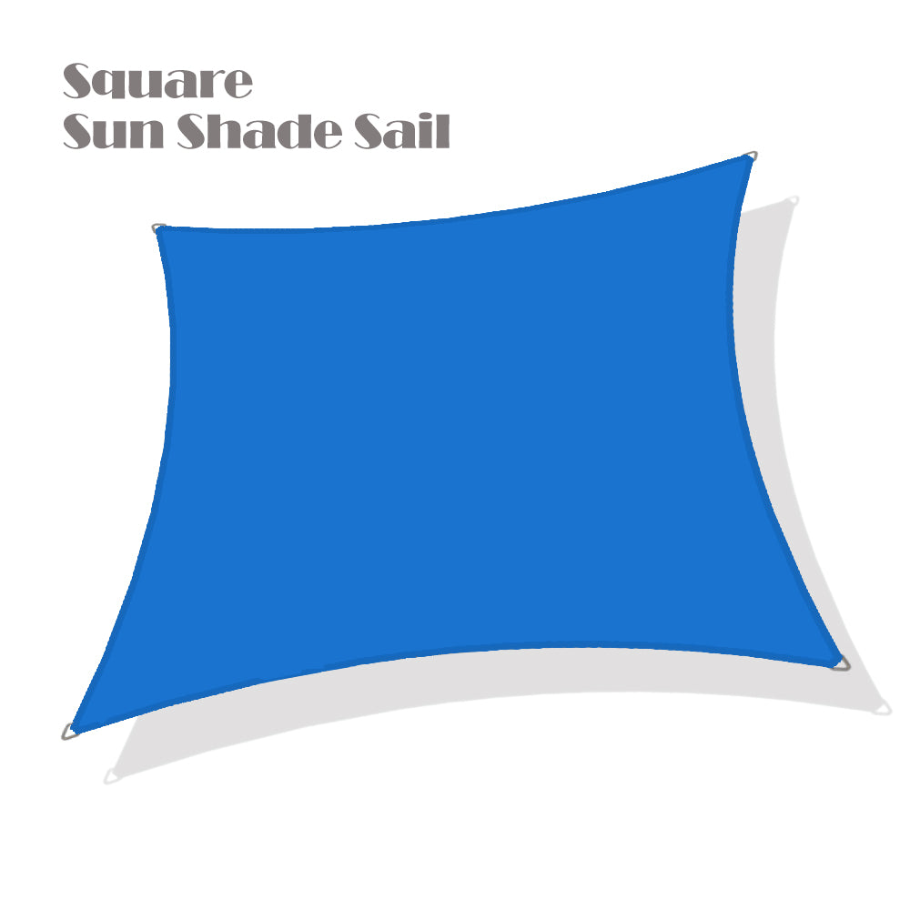Custom Size (10ft x 10ft) Square Waterproof Woven Sun Shade Sail - Vibrant Colors