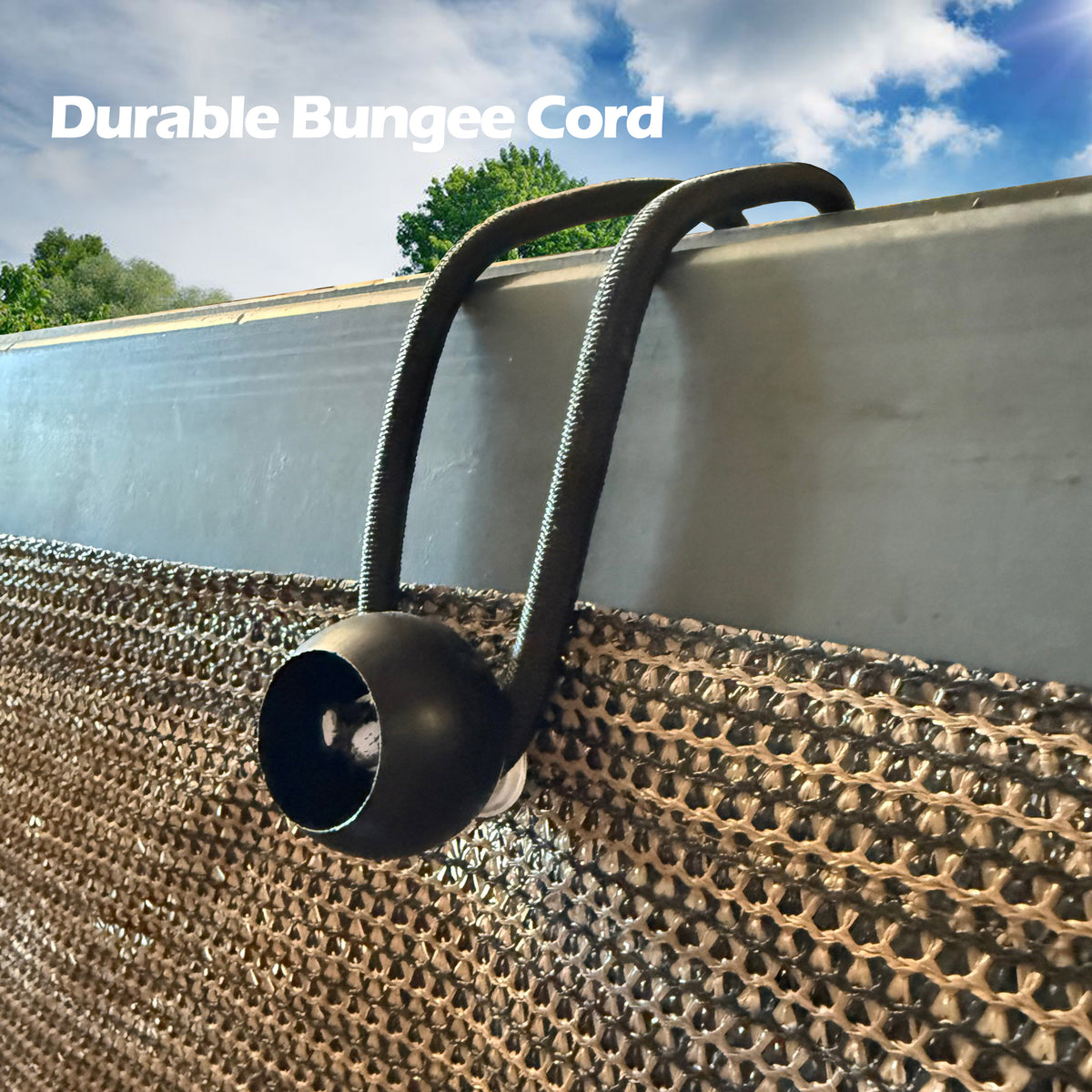 Durable and Long Canopy Ball Bungee Cords, 12 inch, 6EA - Black