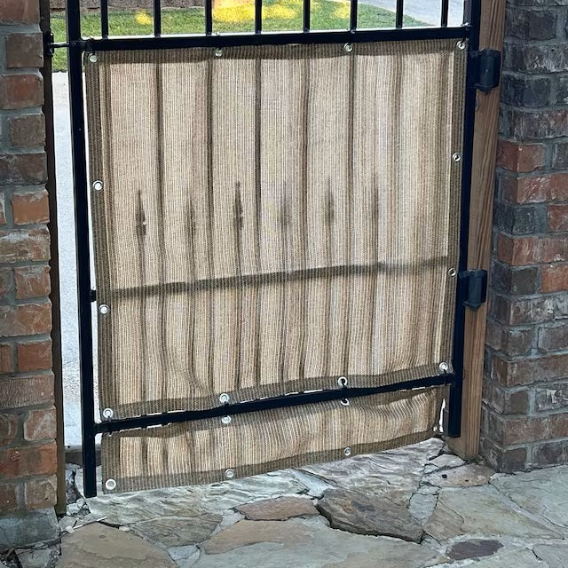 Custom Gate Privacy Screen Panel-Shade & Privacy Barrier for Gate, Fence, Railing, Driveway-Mocha, Beige, Walnut