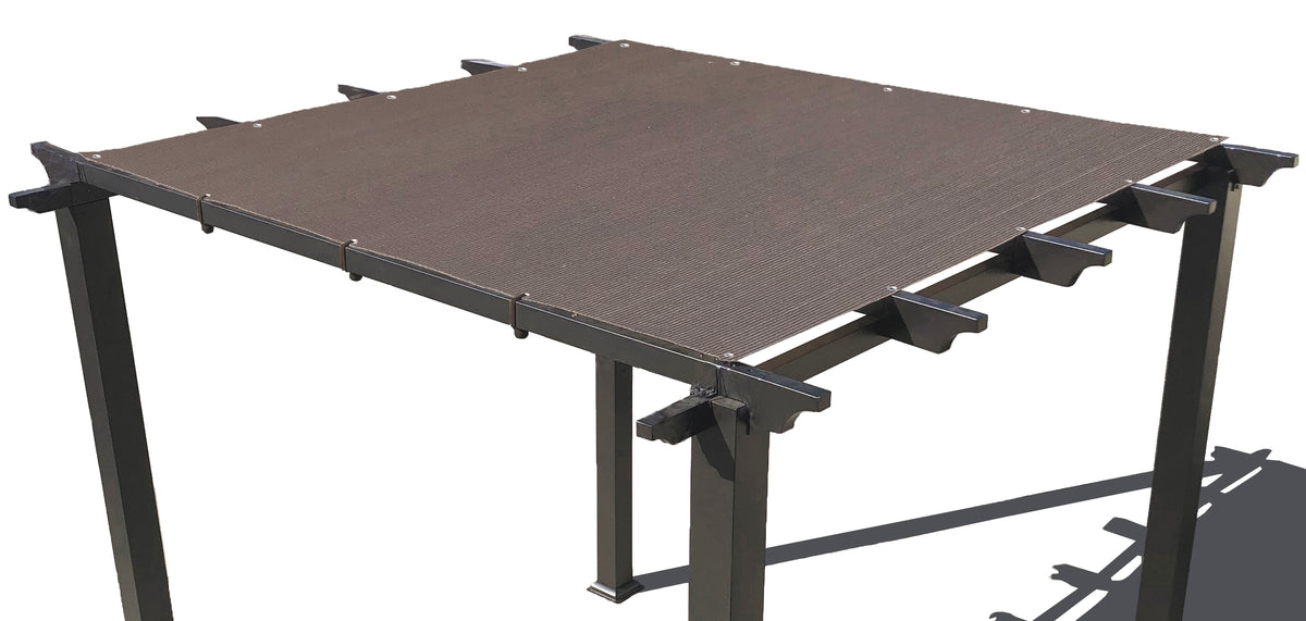 Mocha HDPE pergola and patio shade panel