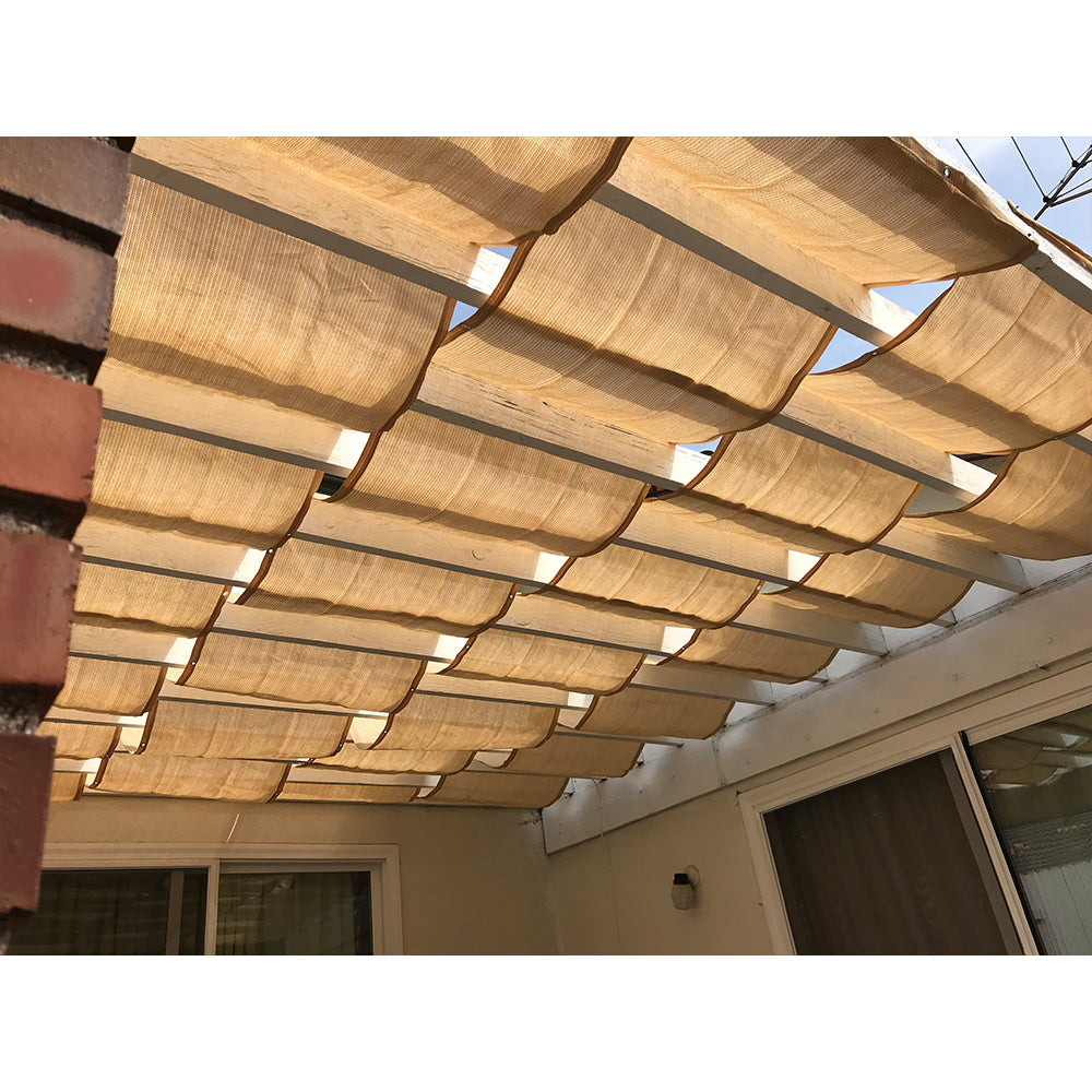 Custom Wave Shade Cover for Pergola - Outdoor Sun Shade for Patio & Garden Shade Available in Multiple Colors