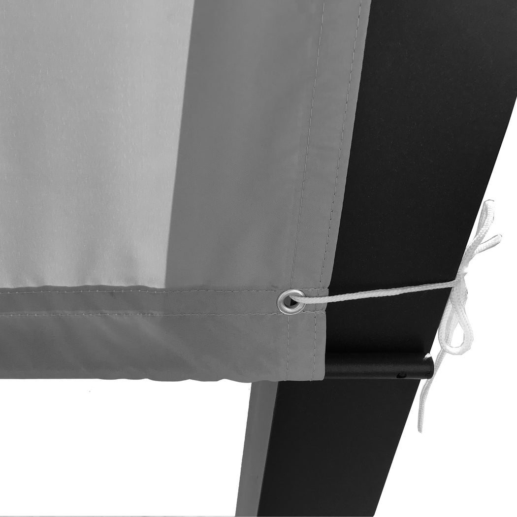 Custom Sizes Rod Pocket Waterproof Universal Replacement Shade Canopy Top Cover for Pergola - Grey (Pergola Not Included) *Rod Pockets on the Width (Length x Width)*