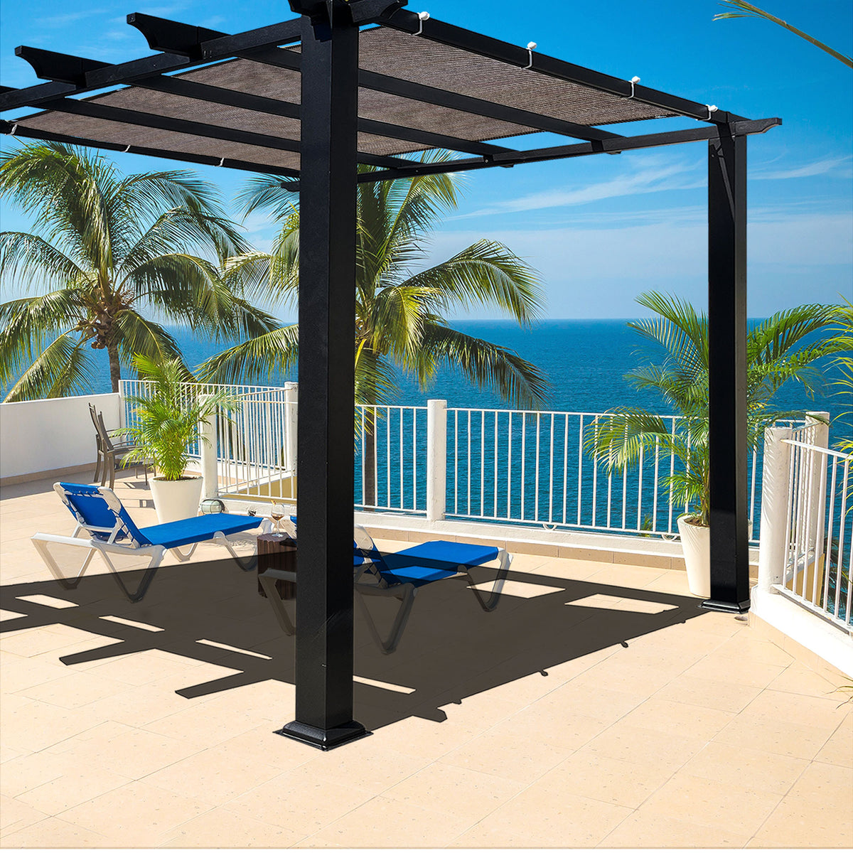 Custom HDPE Pergola Shade Panel with Grommets – Breathable Patio Cover