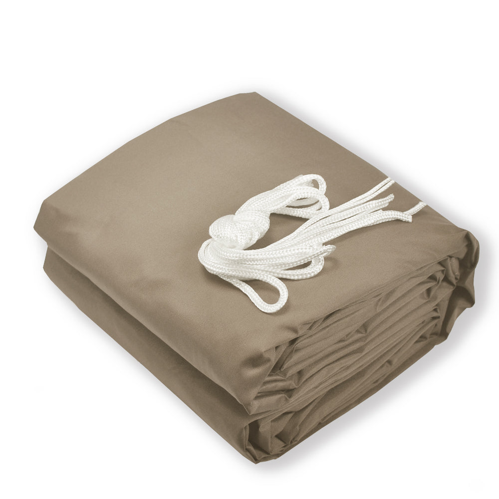 Custom Size Straight Edge Waterproof Woven Sun Shade Sail - Muddy Water