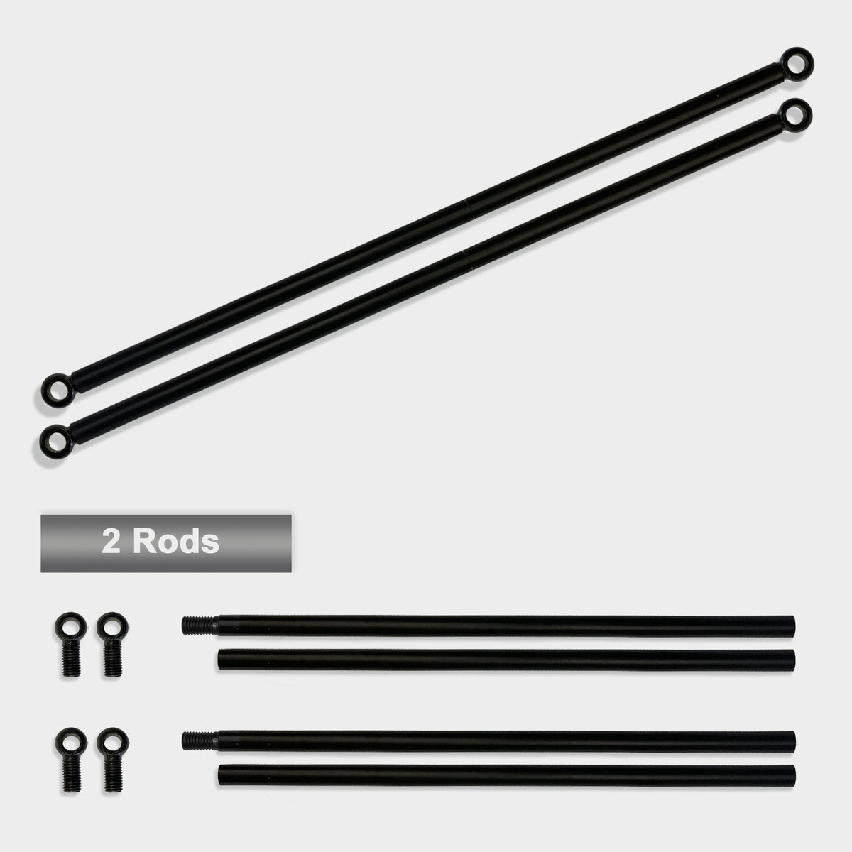 Heavy Duty Weighted Metal Pergola Rods with Eye Loops – Set of 2