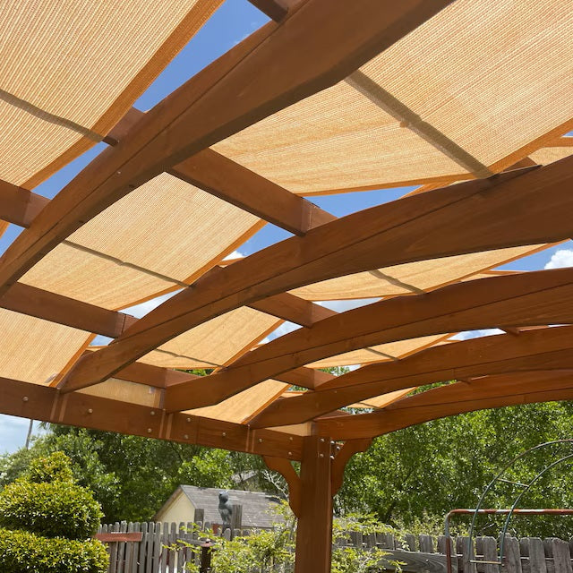 Custom Wave Shade Cover for Pergola - Outdoor Sun Shade for Patio & Garden Shade Available in Multiple Colors