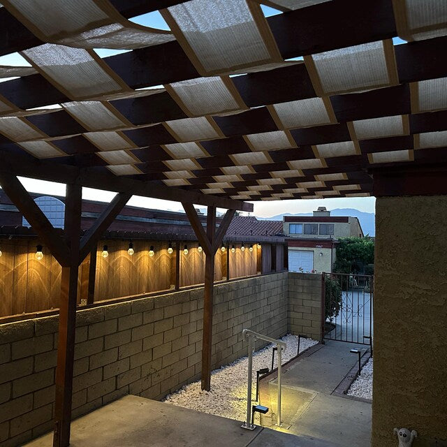 Custom Wave Shade Cover for Pergola - Outdoor Sun Shade for Patio & Garden Shade Available in Multiple Colors