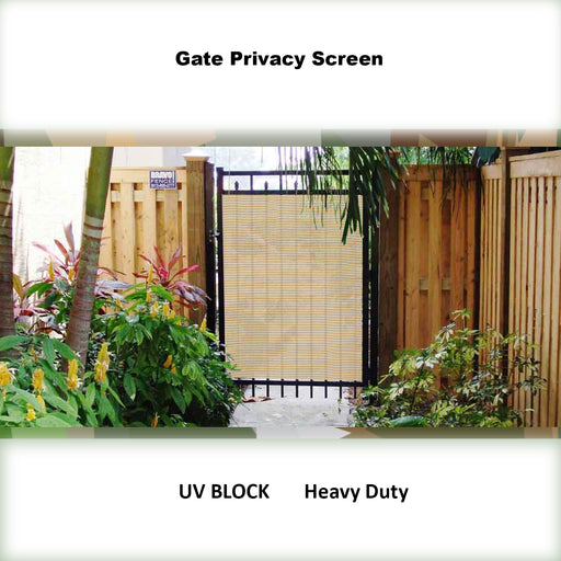 Custom Gate Privacy Screen Panel-Shade & Privacy Barrier for Gate, Fence, Railing, Driveway-Mocha, Beige, Walnut, Smoke, Black, Grey