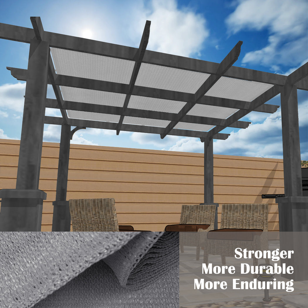 Heavy Duty HDPE Permeable Shade Canopy Cover Straight Edge w/ Stainless Steel Rings Only