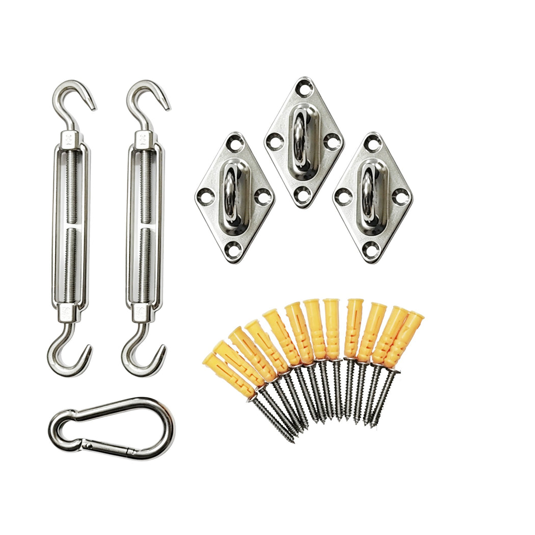 Triangular Shade Sail Stainless Steel Installation Hardware Kit - 6"