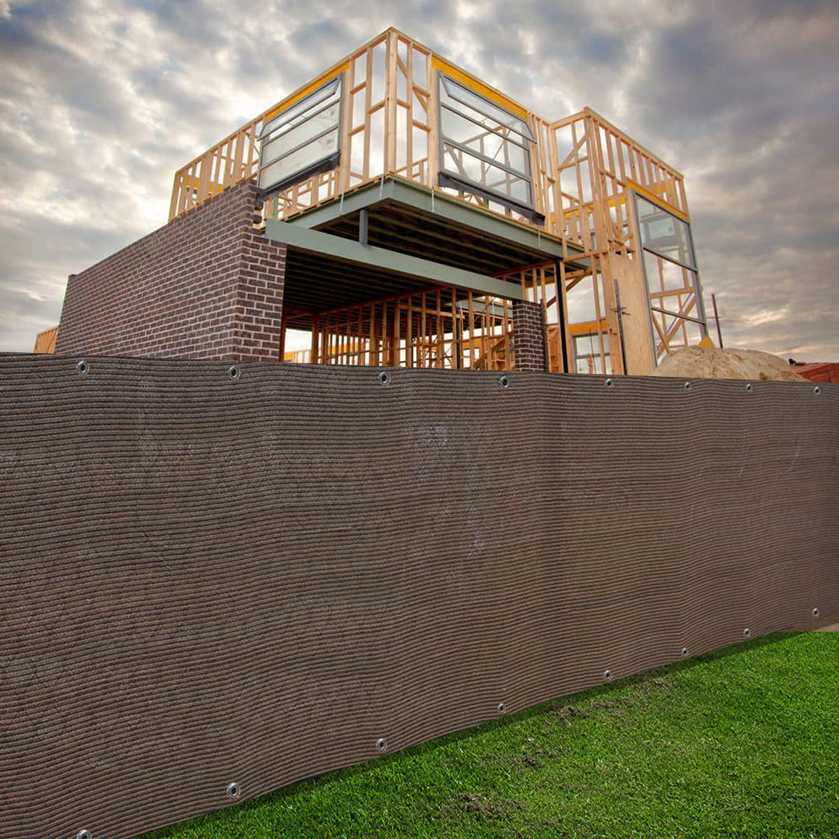 3 ft Tall HDPE Privacy Screen – Custom Length, Mocha Brown