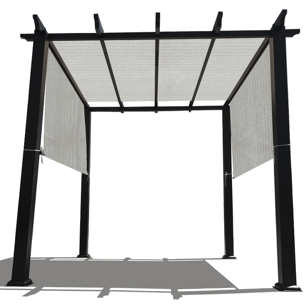 HDPE Pergola Replacement Canopy with Rod Pockets – Smoke Tan