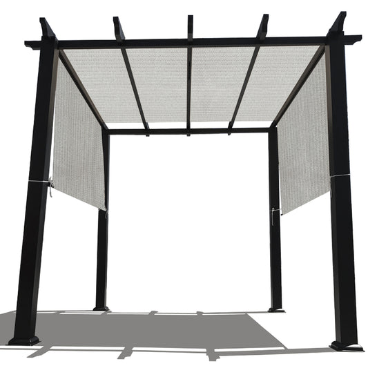 HDPE Pergola Replacement Canopy with Rod Pockets – Smoke Tan