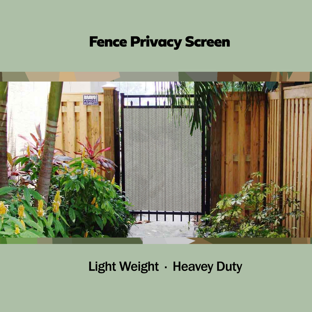 Custom Gate Privacy Screen Panel-Shade & Privacy Barrier for Gate, Fence, Railing, Driveway-Mocha, Beige, Walnut, Smoke, Black, Grey