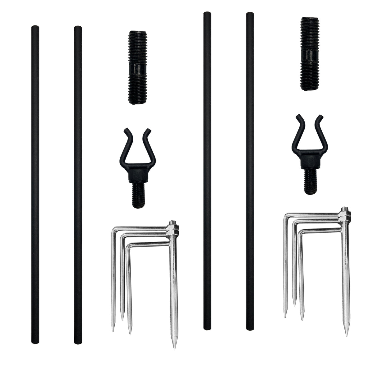 Custom Plant Support 5/8'' Stakes- Fruit Tree Support Sticks- Adjustable Metal Posts-Sun Shade Poles( 2 per Set)