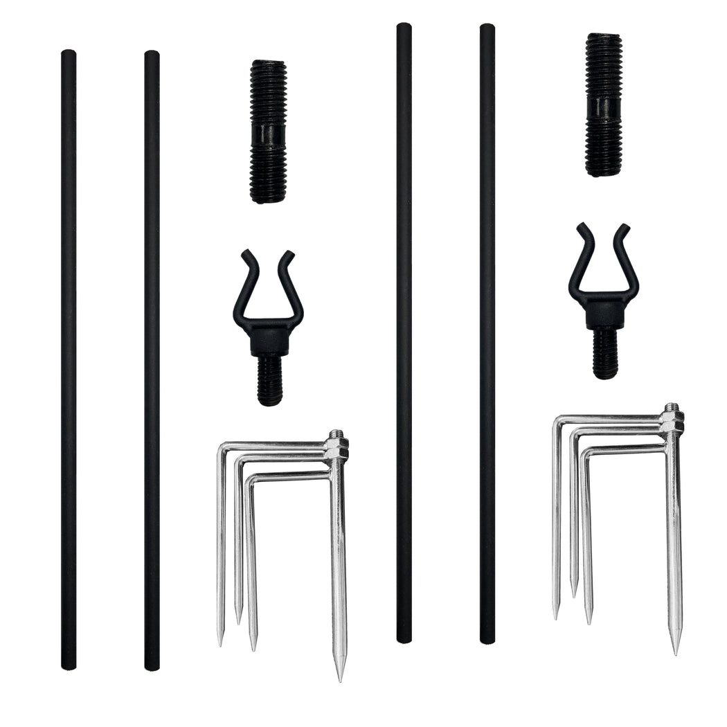 Custom Plant Support 5/8'' Stakes- Fruit Tree Support Sticks- Adjustable Metal Posts-Sun Shade Poles( 2 per Set)