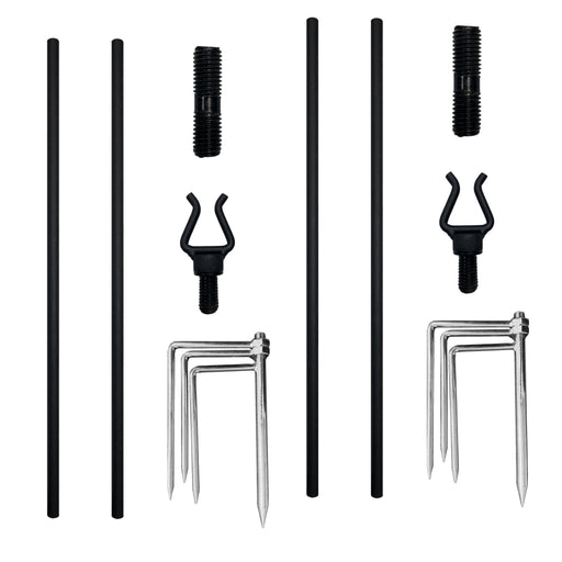 Custom Plant Support 5/8'' Stakes- Fruit Tree Support Sticks- Adjustable Metal Posts-Sun Shade Poles( 2 per Set)
