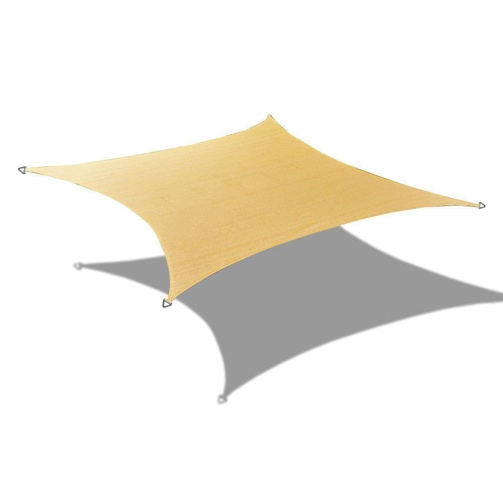 Custom Size (9.5ft x 11ft) Rectangular Waterproof Woven Sun Shade Sail - Vibrant Colors