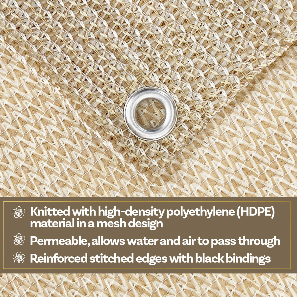 Beige 60% shade cloth garden netting product detail