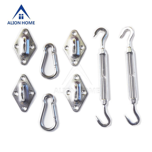 Square & Rectangle Shade Sail Stainless Steel Installation Hardware Kit - 8"