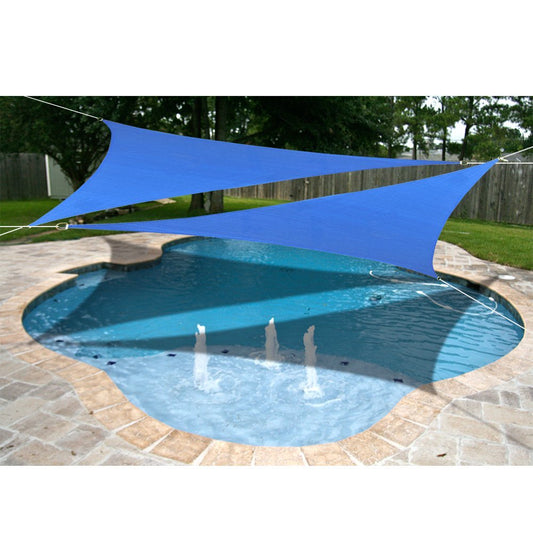 10 ft triangle HDPE shade sail with stainless-steel hardware kit