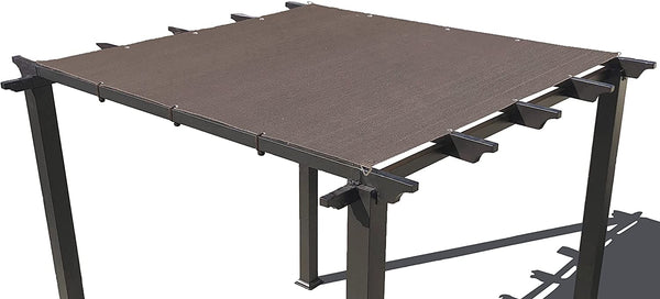 HDPE Heavy Duty Shade Sail - Straight Edge Sun Shade Cover - Brown