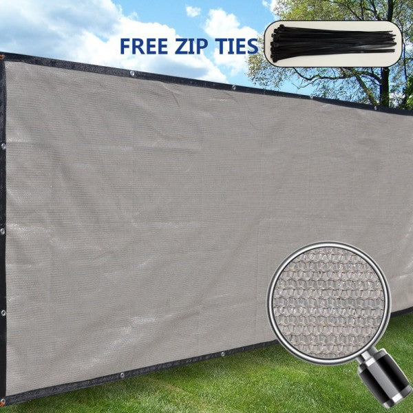 Custom Size (4ft Tall) Custom Length Privacy Screen w/ Black Trim - Smoke