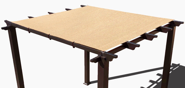 HDPE Heavy Duty Shade Sail - Straight Edge Sun Shade Cover - Banha Beige