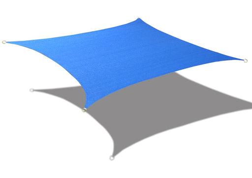 Custom Sizes HDPE Sun Shade Sail w/Hardware Kit - Royal Blue