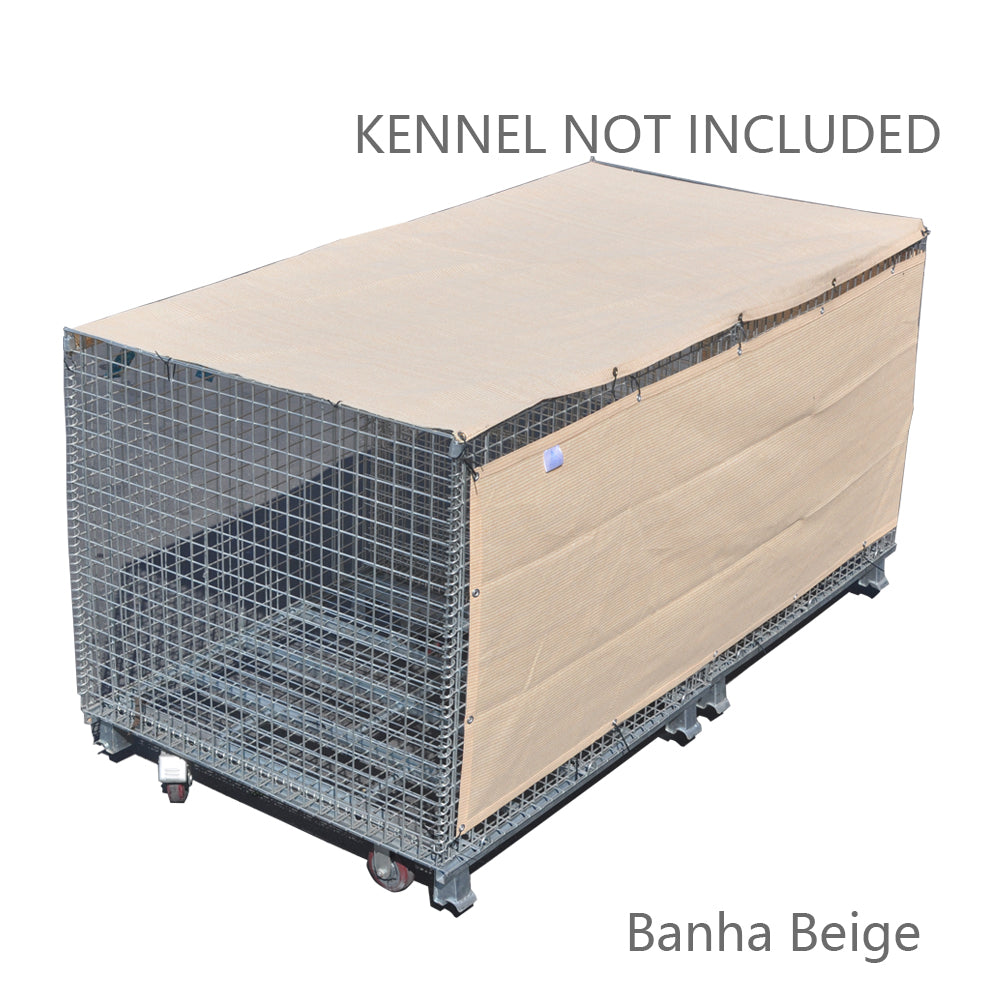 Sun Block Dog Run & Pet Kennel Shade Cover (Dog Kennel Not Included)- Banha Beige