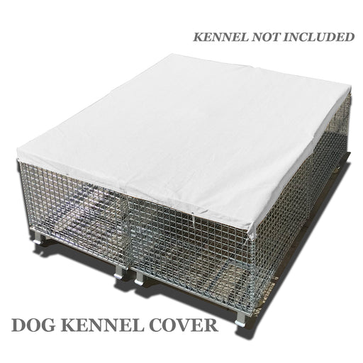 Sun Block Dog Run & Pet Kennel Shade Cover (Dog Kennel not Included) - White