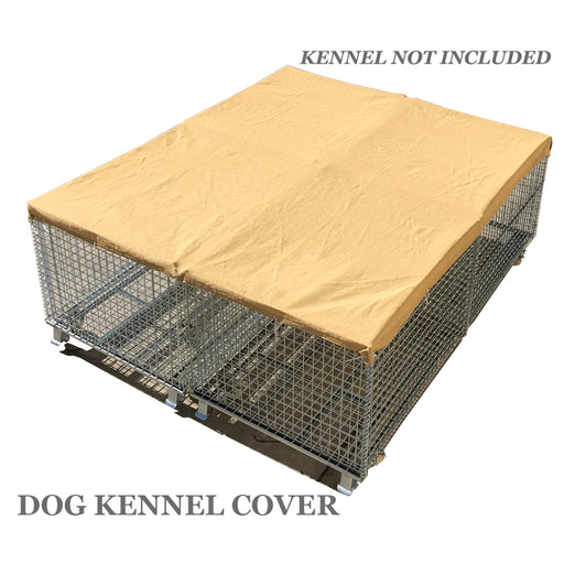 Sun Block Dog Run & Pet Kennel Shade Cover (Dog Kennel not Included) - Sand