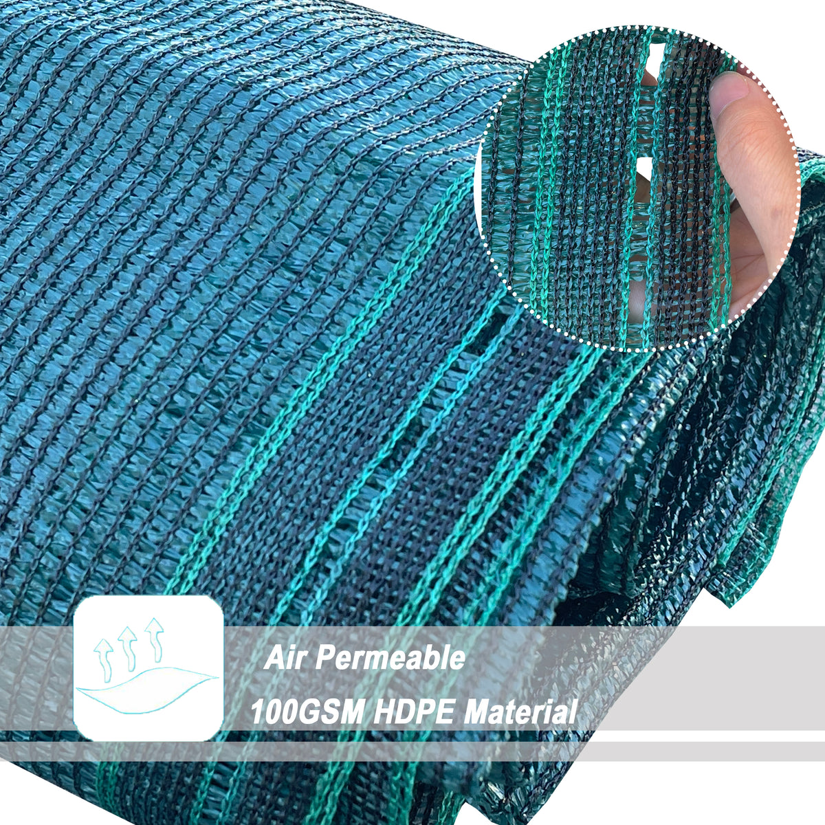 Green 65% DIY garden shade cloth mesh detail