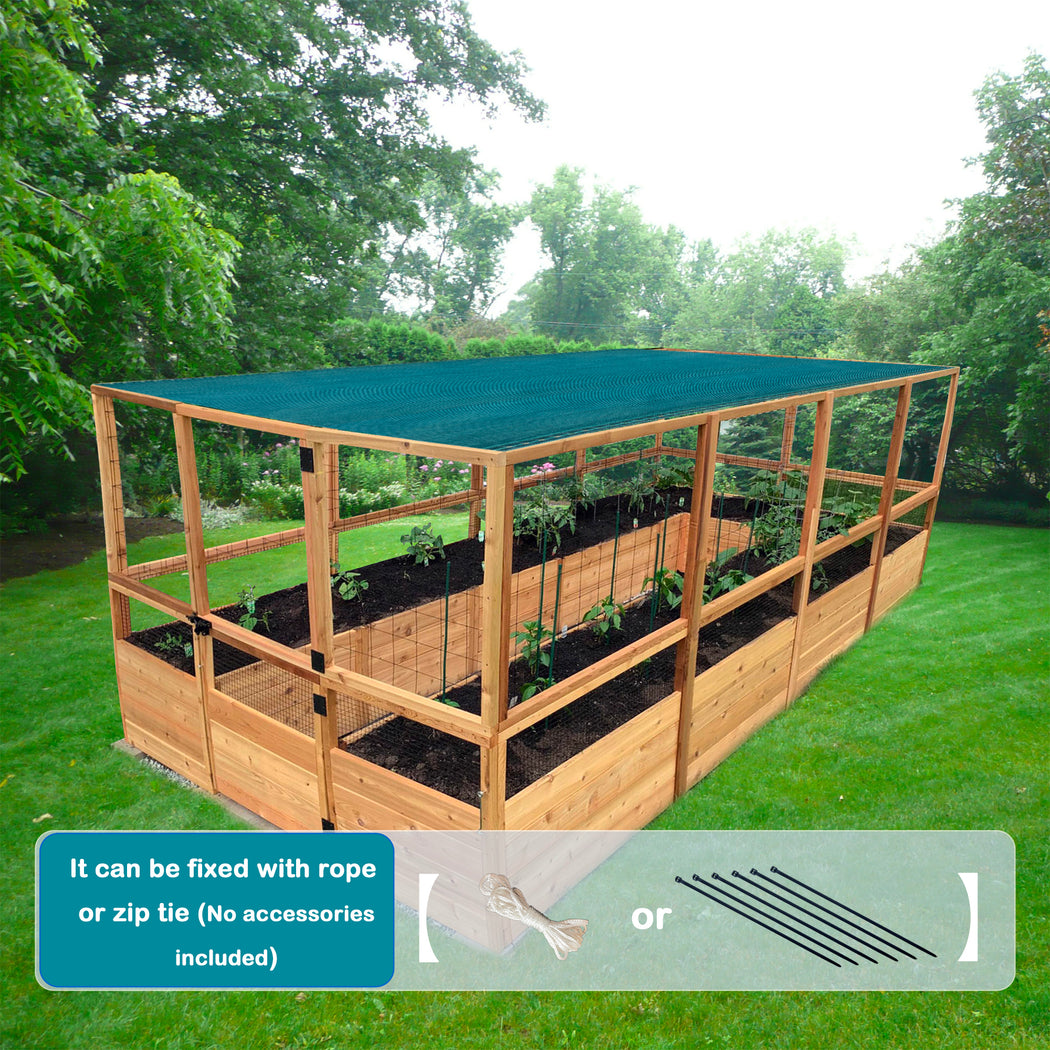 Alion Home 65% Sunblock DIY Shade Cloth - Garden Netting - Green