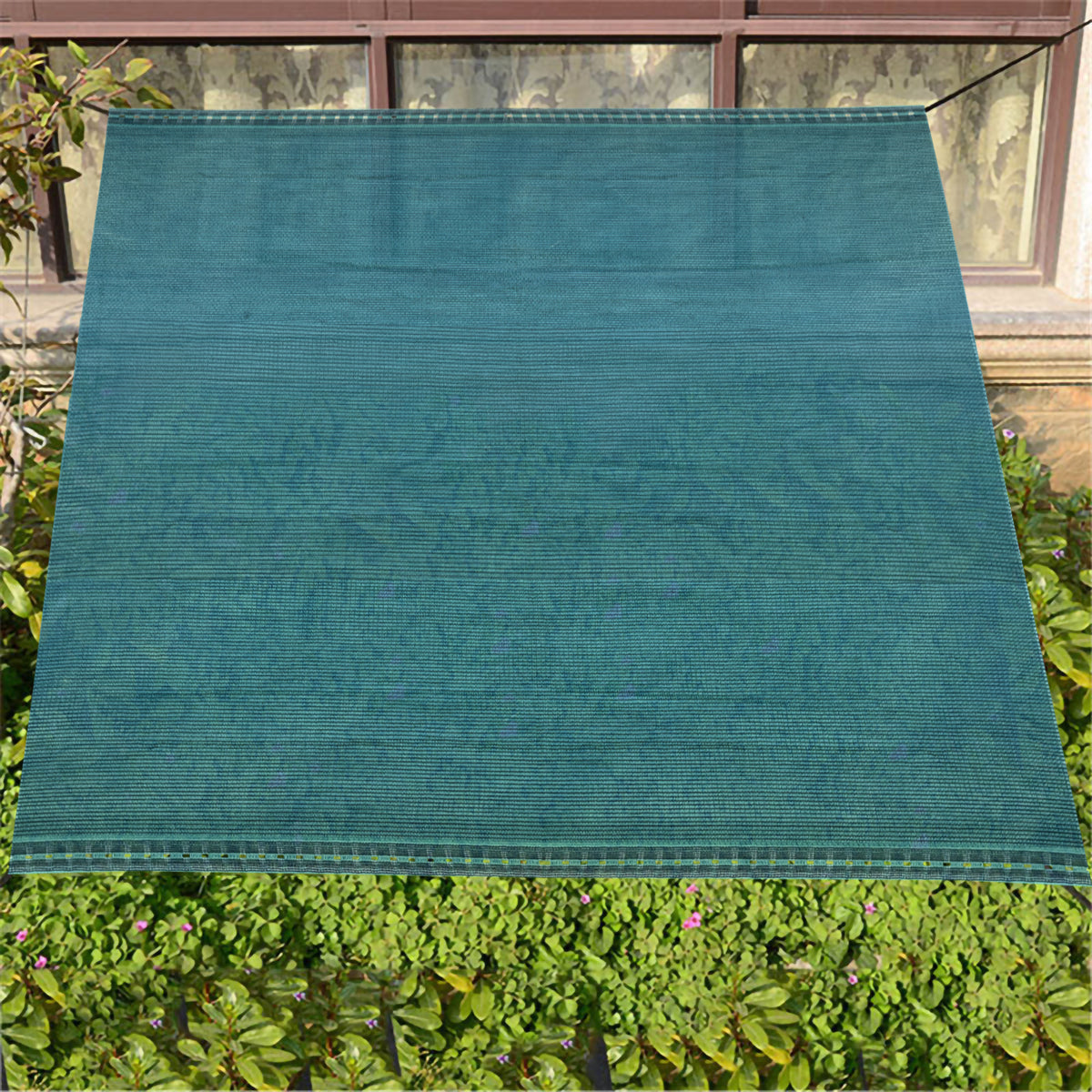 Green 65% DIY shade cloth garden application detail