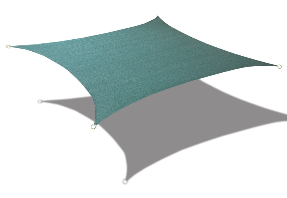 Dark Green custom curved-edge HDPE shade sail