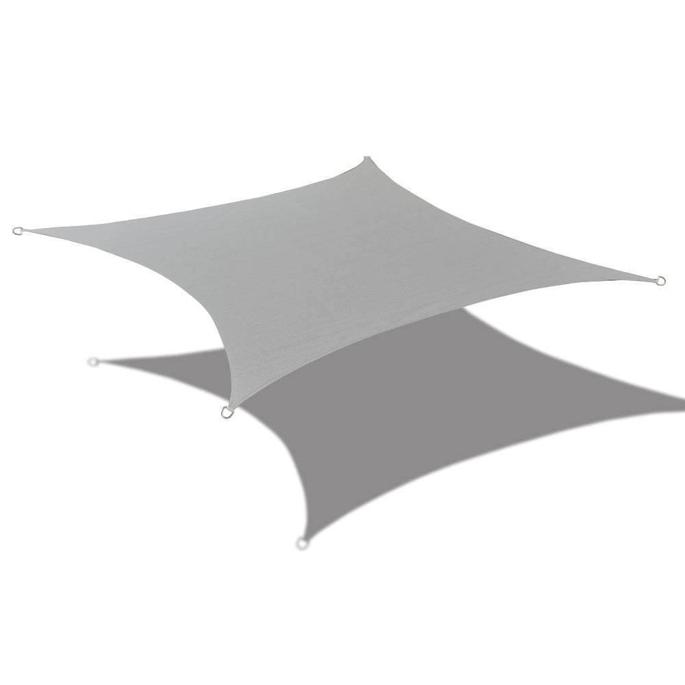 Grey custom curved-edge HDPE shade sail
