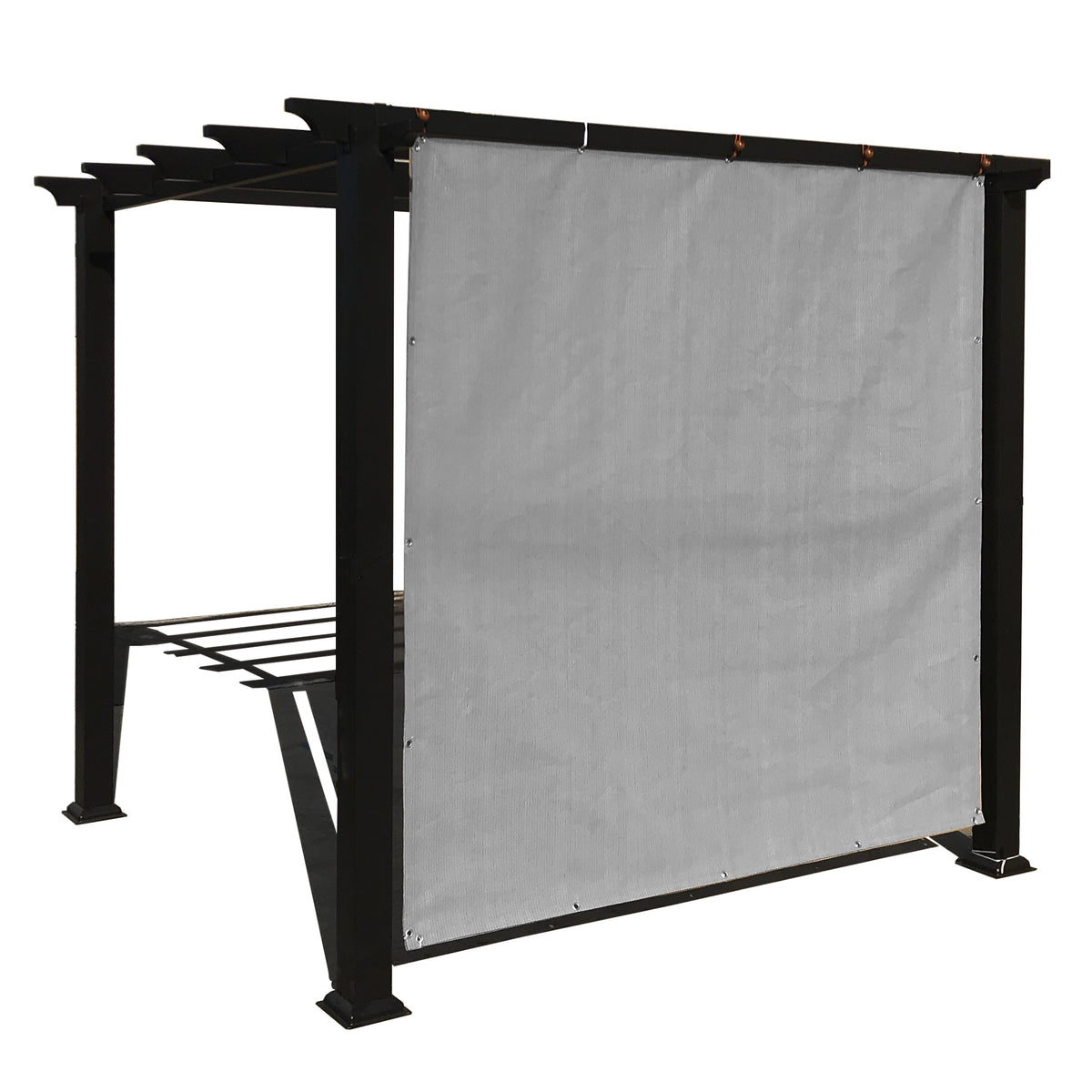 HDPE Sun Shade Privacy Panel – 4 Sides Hemmed with Grommets, Grey