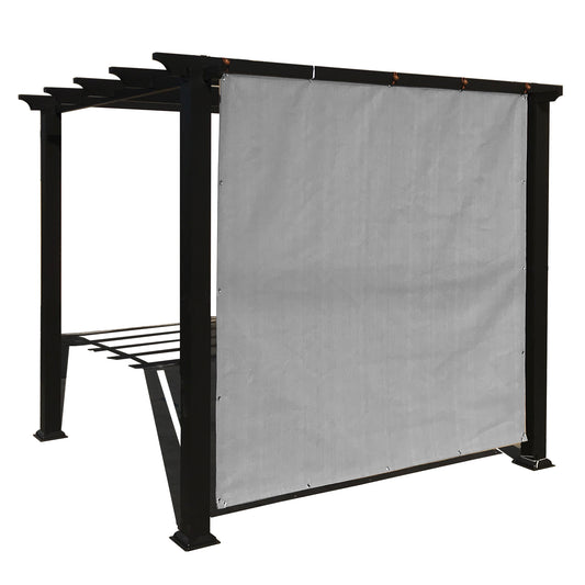HDPE Sun Shade Privacy Panel – 4 Sides Hemmed with Grommets, Grey
