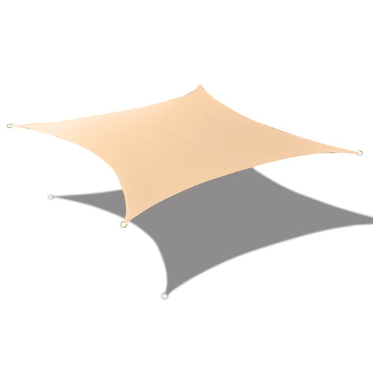 Banha Beige custom HDPE shade sail with stainless-steel hardware kit
